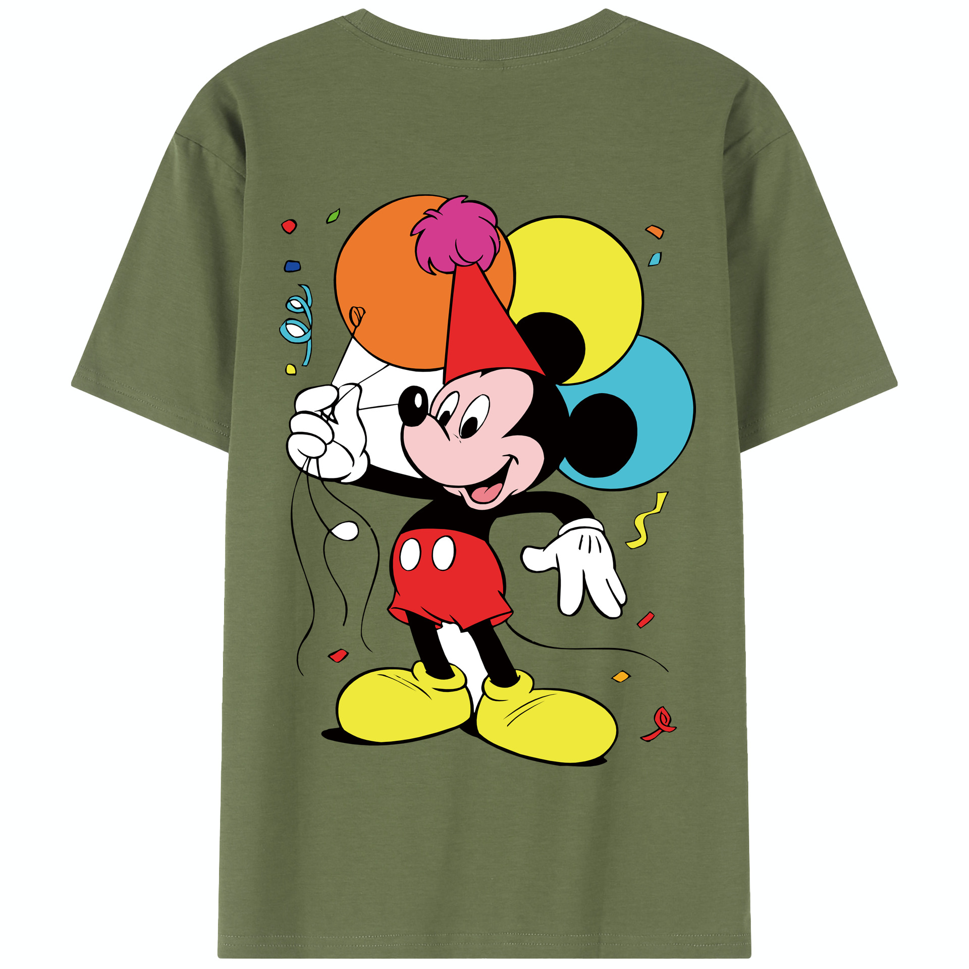 （画像用） ミッキーマウス Mickey Mouse 綿100％半袖Tシャツ（背面プリント）